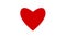 Red Heart beating 2d motion graphic animation love valentine concept isolated