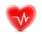 Red heart and cardiogram