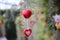 Red Heart Collection Festival Valentine& x27;s Day Abstract Nature Background