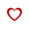 Red heart design graphic vector icon. Valentines day and lovers concept. Double Heart theme