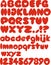 Red heart font