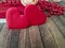 Red heart, gift box bead wooden craft dating february background decorative