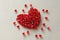 Red Heart of Grenades. Big Ripe Red Granets or Garnets. Fruits o