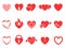 Red heart icons