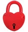 Red Heart Lock Padlock Romance Love Valentine Day Concept, Large