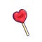 Red heart lollipop
