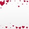 Red heart love confettis. Valentine