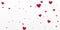 Red heart love confettis. Valentine`s day falling