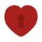 red heart love keyhole icon