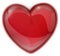 Red heart made of glass icon for a Valentine\'s Day