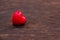 Red Heart on Old Wood for Love and Valentines Background