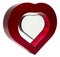 Red heart photo frame on isolaed white background