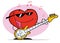 Red Heart Playing A Guitar And Singing