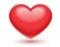 Red heart. Romantic symbol of love. Vector illustration.