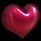 Red heart shape Love symbol glossy classic. Valentine`s Day icon