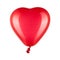 Red heart shaped balloon with path