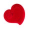 Red heart-shaped casket isolated