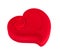 Red heart-shaped casket isolated