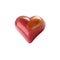Red heart shaped handmade chocolate candy