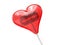 Red heart shaped lollipop with shaving blade inside