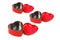 Red Heart Shaped Metal Containers