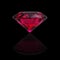 Red heart shaped ruby