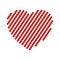 Red heart stripes -