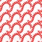 Red Heart Swirls Seamless Pattern