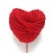 Red heart symbol of tender, soft love