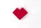 Red Heart tangram on white background