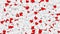 Red hearts appearing on the holiday background. Looped 4K motion graphic for Valentine`s Day, Mother`s Day, wedding.