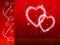 Red Hearts Background Means Tenderness Lover And Floral