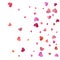 Red hearts confetti celebrations. Simple festive modern design. Holiday vector