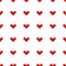 Red hearts or love vector seamless pattern. Valentine love red background. Abstract repeating texture