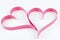 Red hearts made of paper; Valentine\'s Day concept