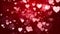 Red hearts rising up falling love sweet Romantic Loop Animation Background.