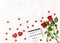 Red hearts rose flowers decoration Valentines Day light box
