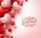 Red Hearts and Sweet Happy Valentines Day Title Text in White