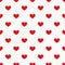 Red hearts texture pattern background
