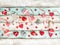 Red hearts wooden background Valentines Day decoration Love