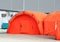 Red heat insulation tents of the field mobile hospital