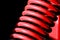 Red helical spring