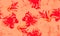 Red Hibiscus Wallpaper. Coral Flower Leaves. Pink Seamless Background. Scarlet Watercolor Wallpaper. Pattern Textile. Tropical Bac