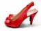 Red high-heeled shoes / stilettos / pumps