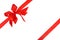 Red holiday ribbon and bow