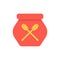 Red honey pot simple icon