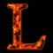 Red hot burning fire font in red and orange flames