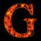 Red hot burning fire font in red and orange flames