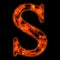 Red hot burning fire font in red and orange flames