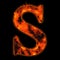 Red hot burning fire font in red and orange flames